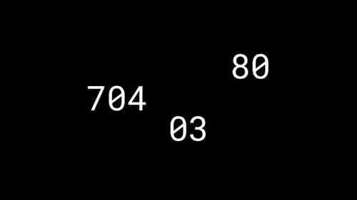 Nano Colleción: elemento de bucle animado con diferentes números que aparecen sobre un fondo negro
