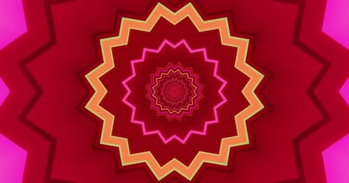 Dynamic Geometric Star Tunnel Animation Loop