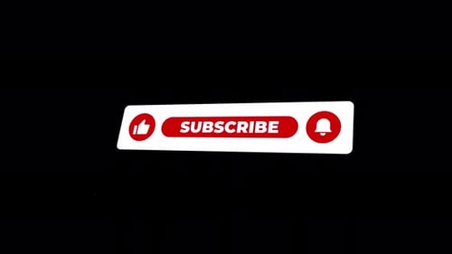 Animated Social Media Subscribe Button with Like and Bell Clicks