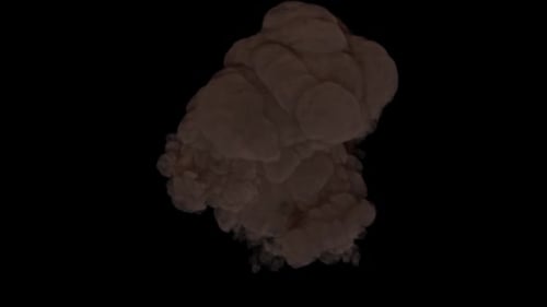 Realistic Fire Explosion with Dense Smoke Effect