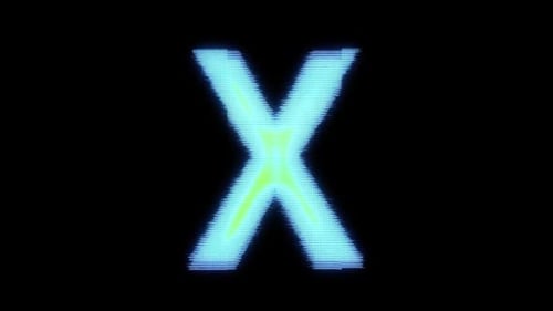 Digital Distorted Letter X