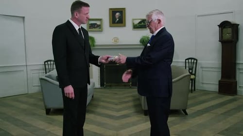 Money in politics - White house handshake and cash HD