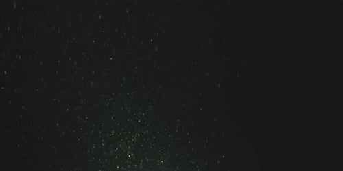 Floating particles on dark background