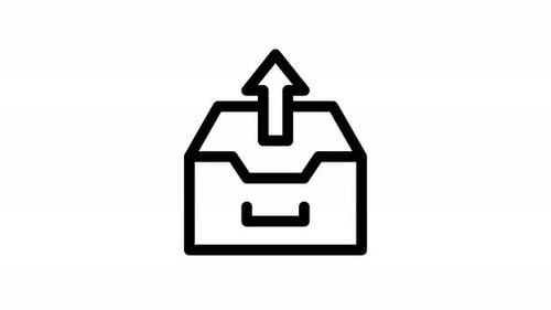outbox line icon animation