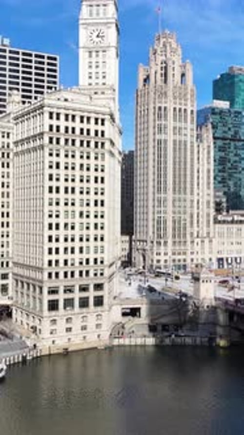 Chicago Riverwalk At Chicago In Illinois United States.