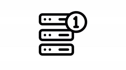 Animated Server Rack Icon with Notification Badge