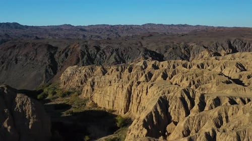 Cinematic drone shot of the Charyn Canyon in Kazakhstan