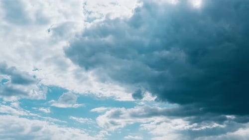 Time Lapse of Blue Sky with Moving Clouds
