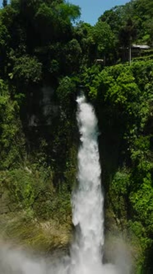 Aerial View of Waterfalls in Lake Sebu South Cotabato Philippines