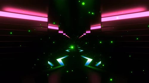 VJ LOOP NEON Tunnel Abstract Background Video