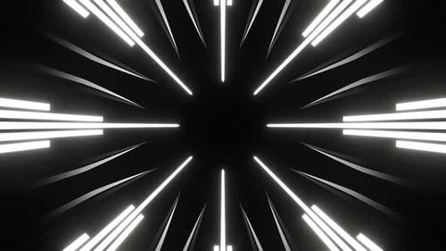 White Neon Energy Center Background Vj Loop In 4K