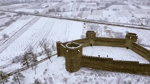 Chailuri Fortress in Winter Perfect for Fantasy Film Settings