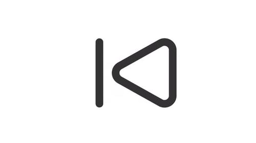 Icono animado de interfaz de usuario para saltar a la línea de inicio