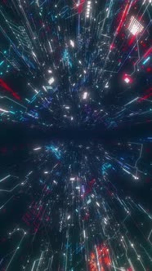Vertical Video Futuristic Space Animation Loop