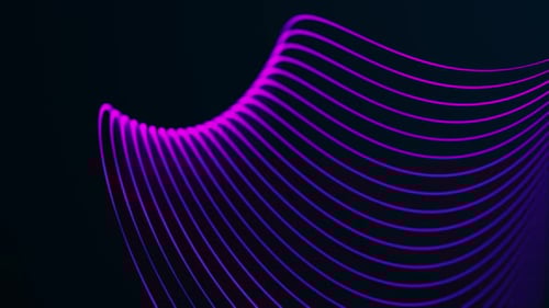 4k Beautiful Waving Lines Background - Loop - purple