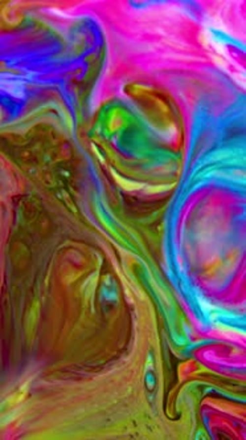 Abstract Fluid Colors Flowing and Mixing
