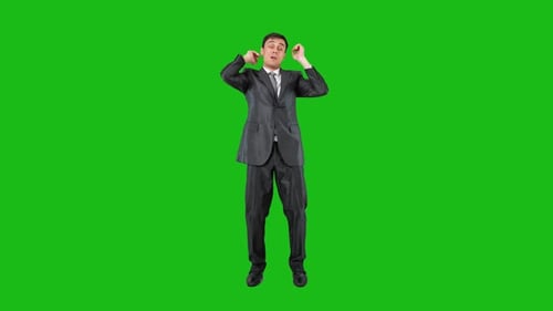 Sleepy Businessman in Suit in Studio