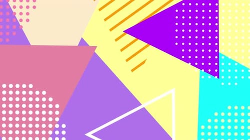 Colorful Geometric Pattern Abstract Motion Background Loop