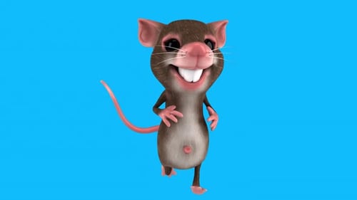 Fun 3D cartoon mouse (with alpha channel included)
