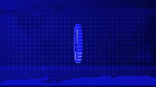 Yen-Münzenanimation vor Erdkartenhintergrund mit Prozentsatz. Vd\_1714