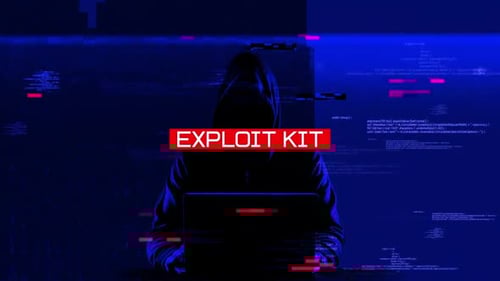 Exploit Kit On Hacking Background Screen