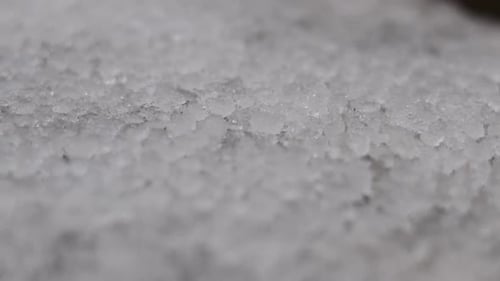 Close Up Shot of Melting Ice Crystals