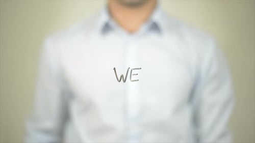 We, Writing on Transparent Screen