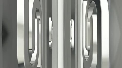 Silver Abstract Metallic Shapes Looping Animation