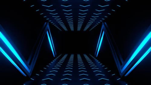 Blue Futuristic Abstract Moving Background Vj Loop In HD