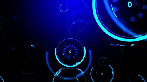 Boucle de fond bleue pour la technologie numérique