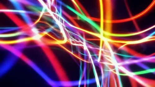 Abstrakte Neonlichtspuren VJ Loop-Bewegungsgrafik mit Vibra