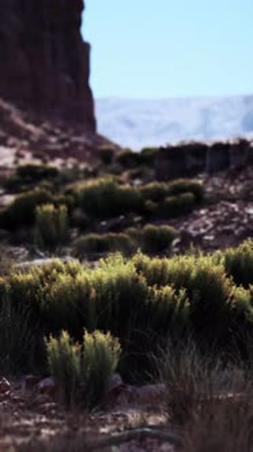 Massive Rock Formation in Nevada Desert