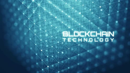 Futuristic Blockchain Technology Digital Network Title Reveal