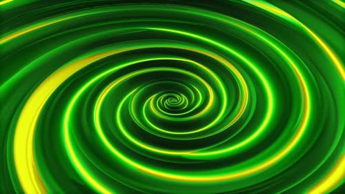 Abstract Green 3D spiral circular dynamic motion with nice glowing light effect. Abstract background
