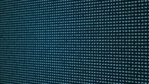 Futuristic Information Technology Background: High-Tech Binary Code Animation