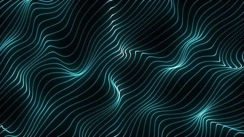Abstract Flowing Digital Wave Particle Lines Background