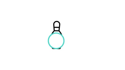 Animiertes Bowling-Symbol