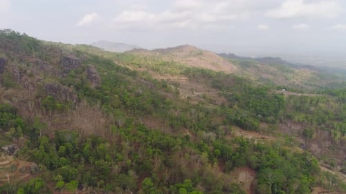 Mountain Landscape Jawa Island Indonesia