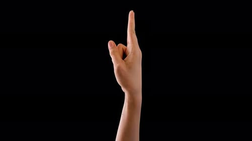 Human Hand Making Pointing Up Gesture