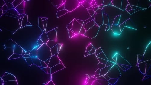 Pink And Blue Abstract Glowing Patterns Background Vj Loop Animation In 4K