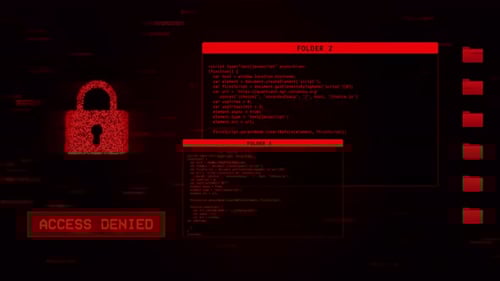 Cyber Security Access Denied Glitch Interface
