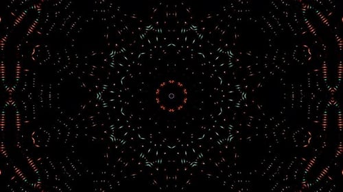 Abstract background moving stripes and flashing with shining light dots. Animation with circles