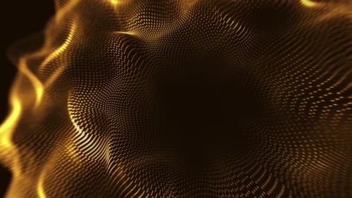 Abstract Golden Fluid Particle Wave Background