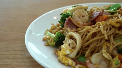 Close Up of Delicious Noodle Stir Fry