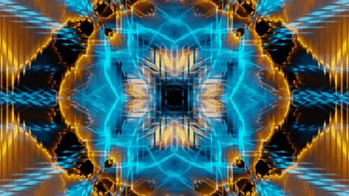 Blue Neon Energy Aura Waves Dj Loop Animation