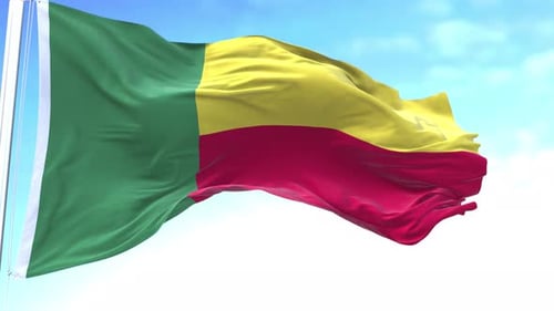 Realistic Waving Flag Animation Background