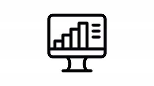 statistics line icon animation