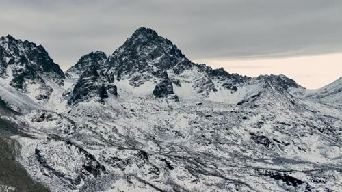 snow-covered big mountains and mountain ranges