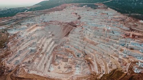 Mountain Marble Quarry from the Sky