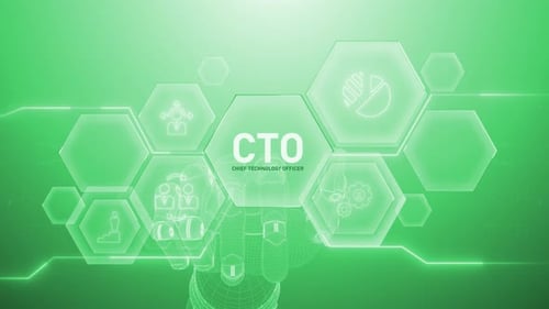 Cto Hand touching,Digital transformation,Science and artificial intelligence,innovation